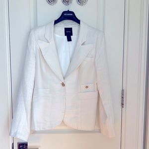 Smythe white linen Duchess blazer size 12 (fits like a 10)